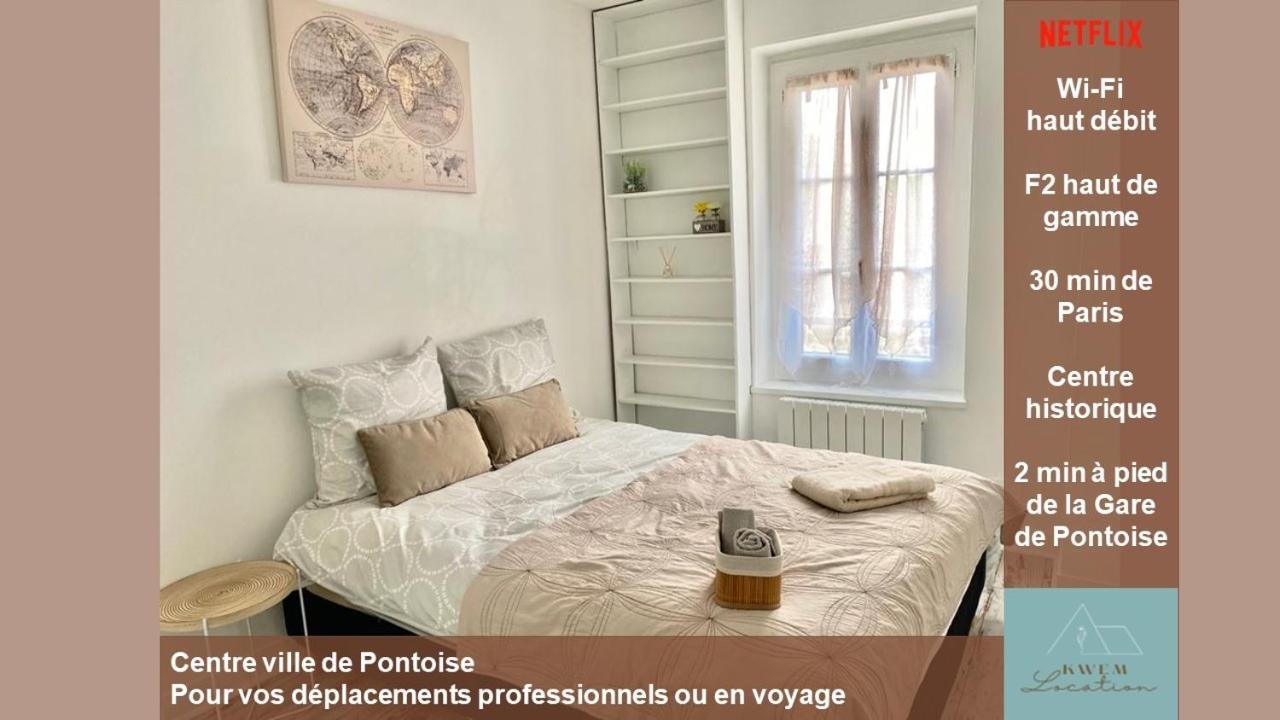 F2 Haut De Gamme Avec Vue Sur Notre Dame Pontoise Exterior foto